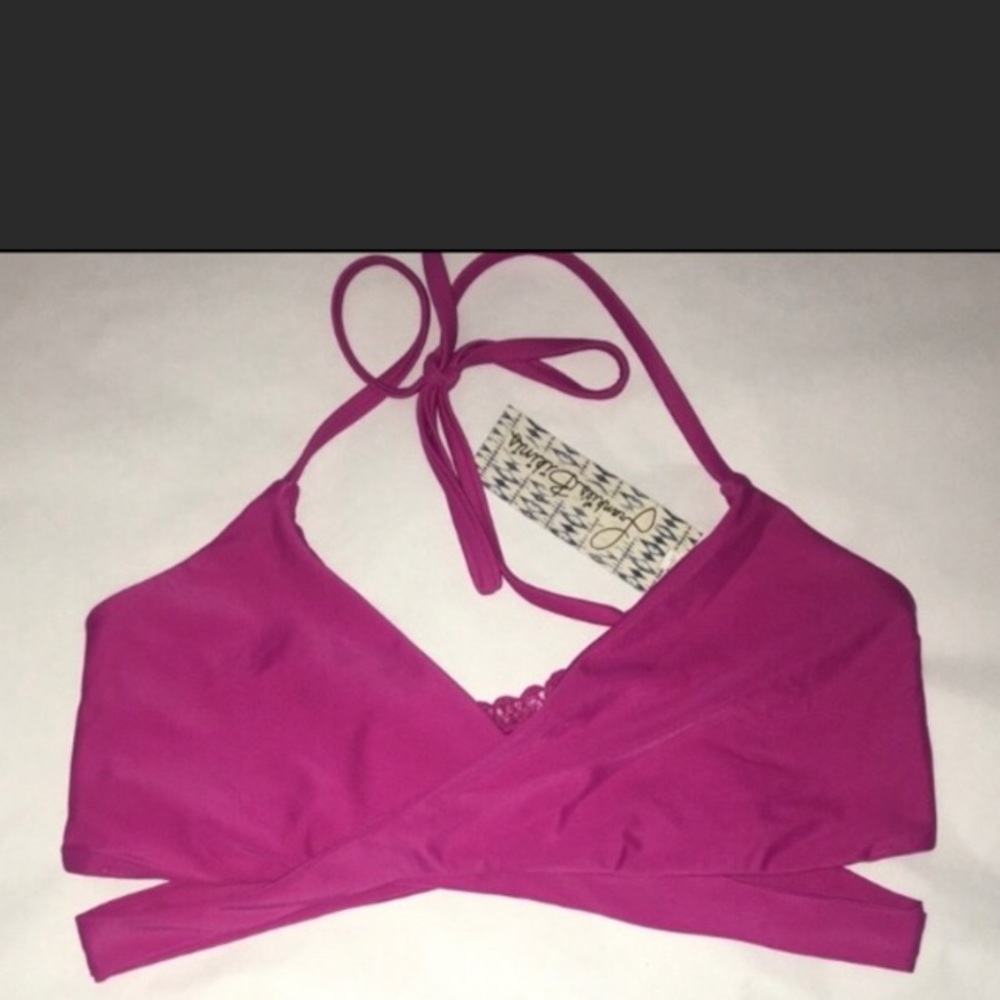 Frankie’s Bikinis Malia Top Raspberry - Picture 3 of 3